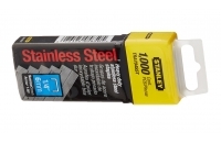 Stanley 1/4" 6mm Heavy Duty Stainless Steel Narrow Crown Staples, 1,000-Count